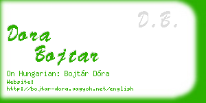 dora bojtar business card